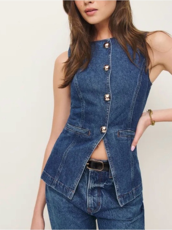 Reformation Tops - Reformation Ophelia Denim Top